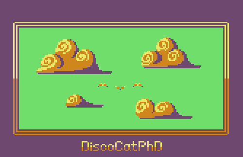 Peaceful skies; 4-color restriction for the Pixel Dailies.