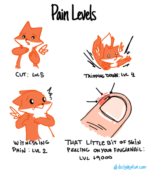 dailyskyfox: It was stinging so much I made a low effort comic to mock the pain.  Pls send help.  —————————————————————————————— Consider supporting the little Skyfox on Patreon! He has been