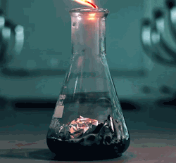 rudescience:  Dancing Flames - Aluminium’s reactivity aluminium’s protective oxide layer can make it difficult to see its true reactivity in the context of metals reacting with aqueous solutions. (Do not try to recreate experiment without the presence
