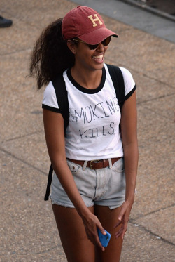 accras:  Malia &amp; Sasha Obama at the Made in America Festival   