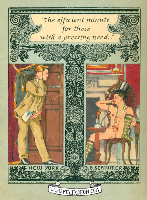 felixdeonsdirtydays:  A collection of Victorian gay erotica, by the artist Felix d’Eon. Gay porn in vintage style. You can find limited edition prints and more art on similar themes on his website at this link
