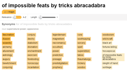 random synonym t