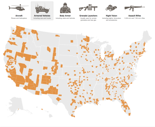 americaninfographic: Local Cops w/ Military Gear