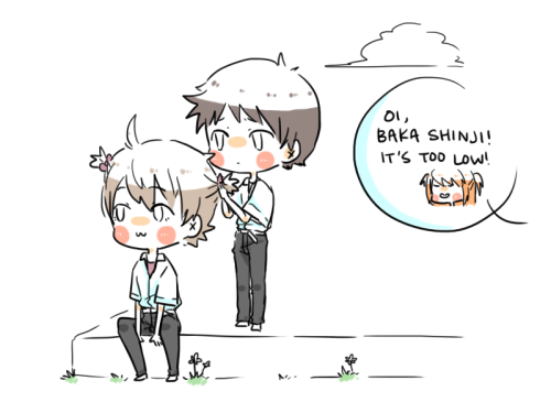 qarchived:In which Shinji plays with Kaworu’s hair when he is stressed out.