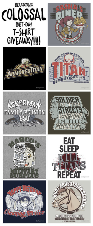 BEARSATAN'S COLOSSAL BIRTHDAY T-SHIRT GIVEAWAY