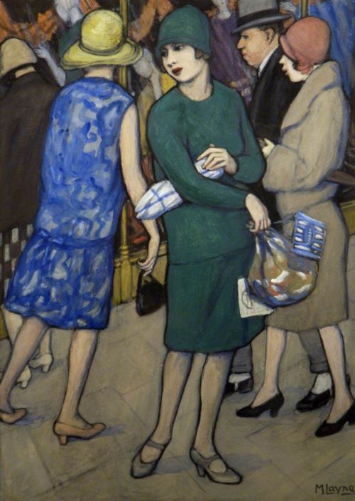huariqueje:Shop Windows   -    Mabel Frances Layng British   1881–1937Gouache , 51.5 x 37.5  cm. 
