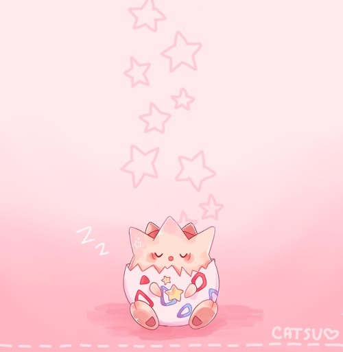catsubun:a sleepy n starry togepi