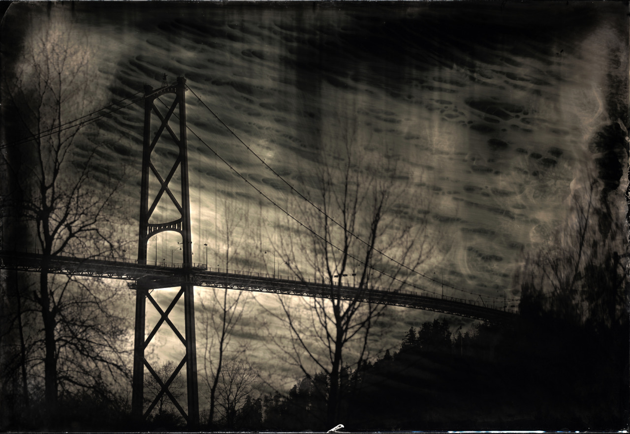 Ian Ruhter/ Wet Plate Collodion / 27” X 36”/Lions Gate Bridge / Vancouver.BC / 7.30.2013