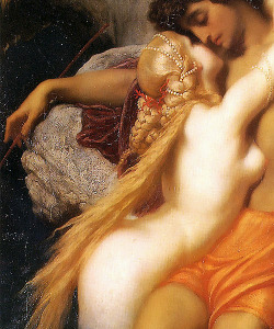 marcuscrassus:   The Fisherman and the Syren (1857) - Frederic Leighton  