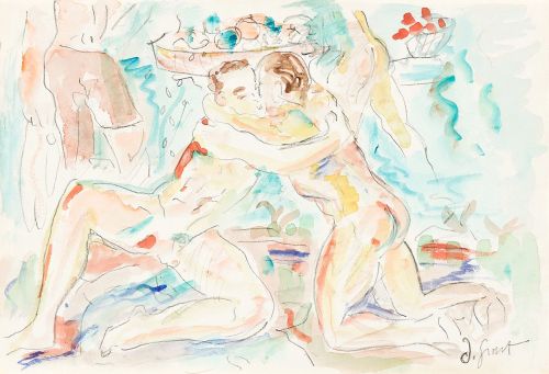 beyond-the-pale: Duncan Grant - Couple Embracing