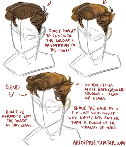 artofpan:@theamazingartofescapism asked me about how I draw hair. I’m sure I missed out heaps of stu