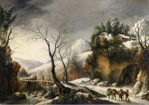 Winter Landscape (The Tunnel through the Cliffs), Francesco Foschi (1710-1780)