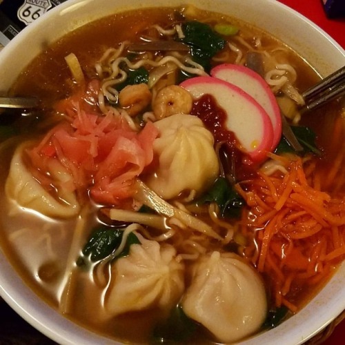 Made myself some comfort Ramen. It’s a basic packet dressed up with a crap ton of ginger, garl