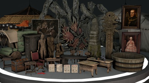 https://sfmlab.com/item/1062/Prop models from the Witcher 3: Wild HuntChair (3 bodygroups)  Chest Ciri’s Portrait (7 skins) Crone Tapestry (2 bodygroups) Desk  Drinkware (5 bodygroups) Gwent Cards Kaer Morhen Map Keira Metz’s Discarded Clothin