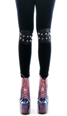 thunder-bunny:  Studded Knee Leather Tights