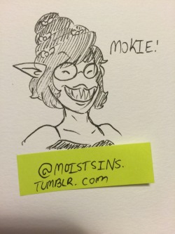 Quickie for @drawmokie. I’m not totally