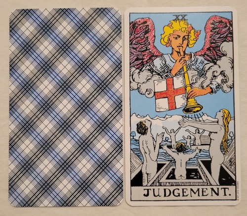12decks:XX – JudgementUpright - Absolution, awakening, clean slate, conclusion, developments, inner/