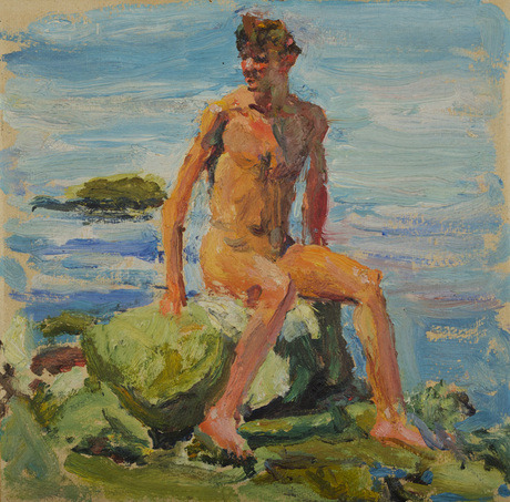 artarmenie:   Արկադին Ալչիկի ժայռերի վրա (էտյուդ) (1934)