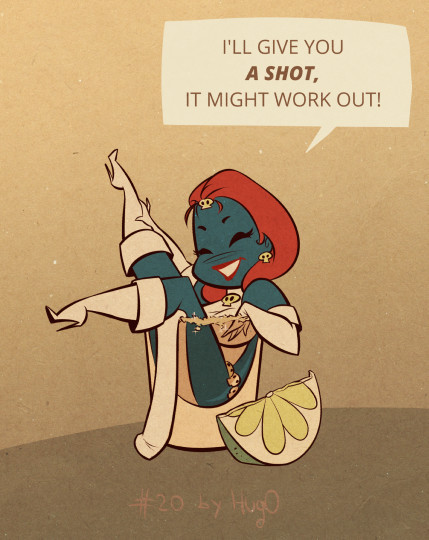   Inktober 20 - Mystique X-Men - Tequila ShotLittle more color than the rest of my