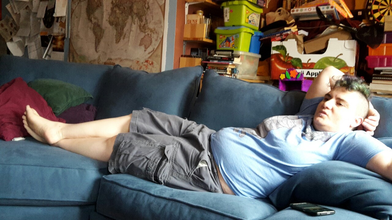New couch happiness dommebadwolff23