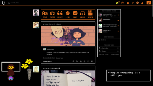 Porn photo bethesdads:  UNDERTALE DASHBOARD THEME So