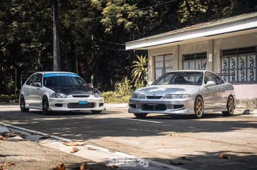 The heavy hitters of Banawe #Street63 #honda #dc2 #ek9 #mitsubishi #lancerevo #ct9a #awdsquadph #gan