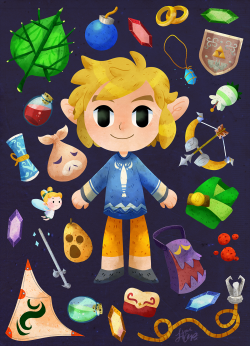 retrogamingblog:  Wind Waker Items by Lynne Carper