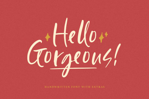 Hello Gorgeous - Handwritten Font by Saridezra 