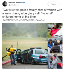 black-to-the-bones:    Charleena Lyles, a 30-year-old pregnant mother, was shot to death by Seattle police with her children – including one with Down syndrome – present in the apartment.  She called the police for help, had a knife in her hand to