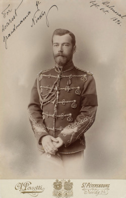 adini-nikolaevna:Photograph of Emperor Nicholas II of Russia, addressed to his wife’s grandmother, Queen Victoria.