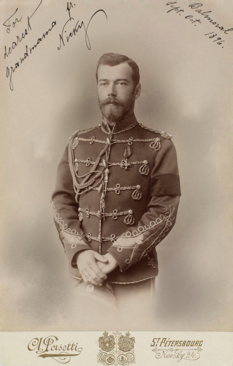 adini-nikolaevna: Photograph of Emperor Nicholas II of Russia, addressed to his wife’s grandmother, 