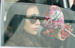 gagasgallery: Gaga leaving her apartment in NYC. 2.14.15