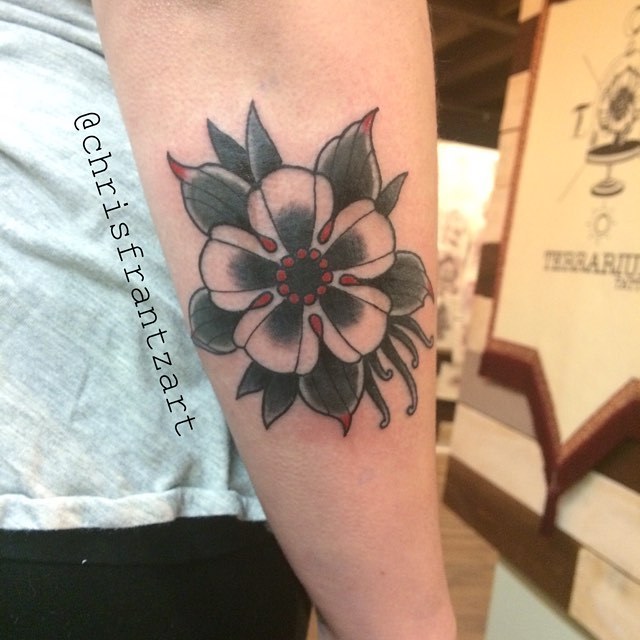 Columbine xray flower tattoos tattooer tattoo tattooart tattooartist  ink inks inked inkedup blackwork blackworkers blackink  Instagram