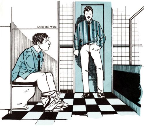 Computer Terminals 1 - an illustration by Bill Ward for a story by Chris Long. You can read the stor