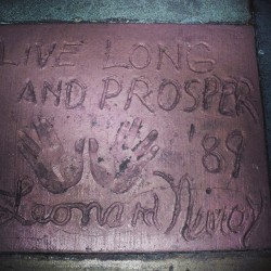 acculation:  #Today’s #photo: #RIP #Spock Leonard Nimoy #trek   This picture seemed so poignant. Although it looks like it might have been taken on the Hollywood Walk of Fame nearby in #LosAngeles #LA #California, it is actually from the theme park