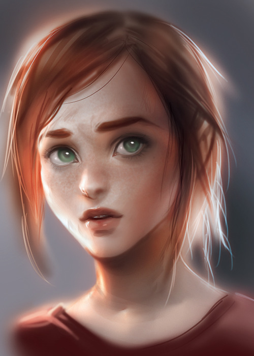 sakimichan:  ellie speedpaint, I love the game *_*  oAoI want to play last of US SO BAD.