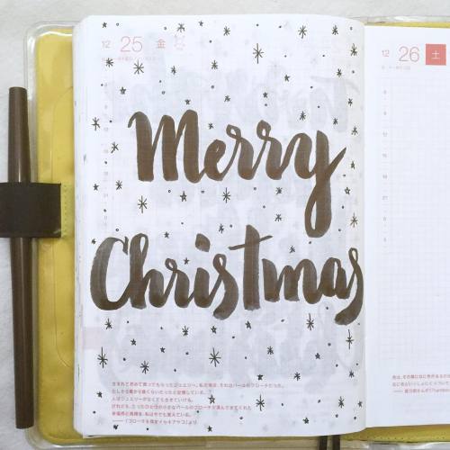 Merry Christmas! May your day be filled with joy, love, and laughter ❤️ #journal #hobonichi #planner