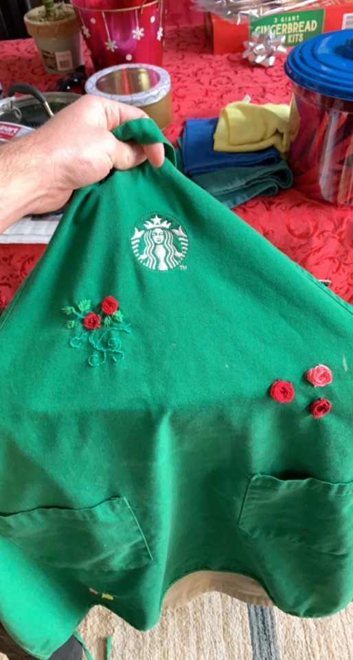 Well... There Was An Old Ratty Apron At Work That I Had To Use Because I Forgot Mine, So I Brought It