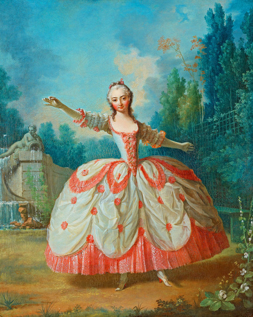 jaded-mandarin:Portrait of Barbara Campanini, known as La Barbarina, dancing in a garden, probably i