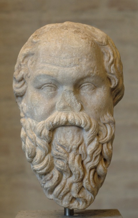 ancientart:Greek philosopher Socrates (ca. 470–399 BC): a bust of him, and a few quo