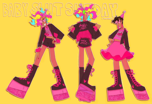 happy baby slut sunday, here’s mine and @gregscorner ‘s ocs in the only outfits ever