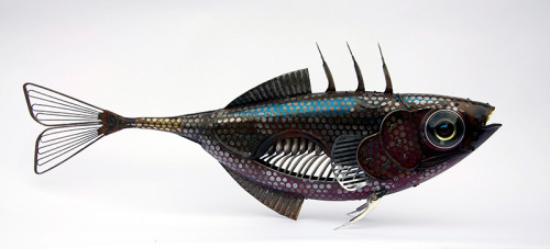 itscolossal: Amazing new insect and animal assemblages made from car and bike parts by Edouard Marti