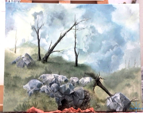 A Painting That Im Very Very Proud Of. Doing This Was Scary Because Landscapes Are Tricky And Oil Paint