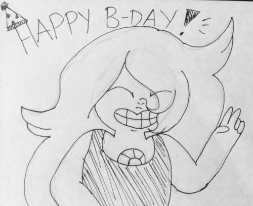 heavenshipperdraws:  Happy Birthday to @artemispanthar’s li’l sister~ <3She’s not the best Amethyst around, but I still had oodles of fun doodling her. Hope you and your sister had a good day, Artie!  Aww, thank you, it was very sweet of you