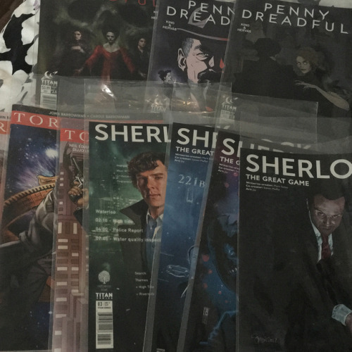 I’m so behind on my comics. This haul includes #Sherlock The Great Game 3-6, #PennyDreadful 2.6-2.8,