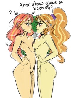 curlysartworld: boobs and butts  Sunny &lt; |D’‘‘‘‘