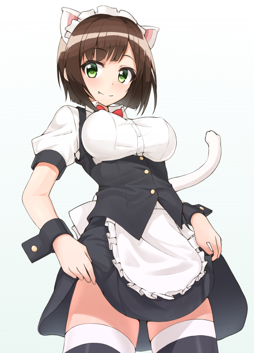 is-the-order-a-destroyer-new:   メイドみくにゃん！ | しゅにち＠雪歩絵描き [pixiv]  