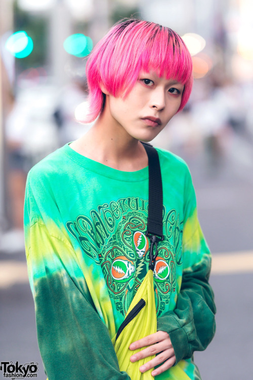 tokyo-fashion:Japanese fashion student Nosuke on the street in Harajuku. He’s wearing a vintag