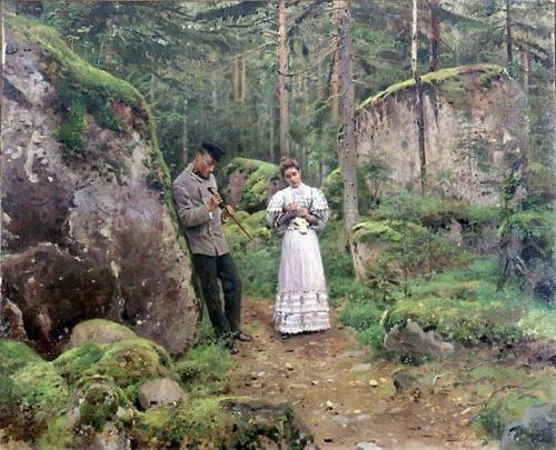 Vladimir Makovsky. Before Explaining (Date).1898-1900. Samara Regional Art Museum, Samara.