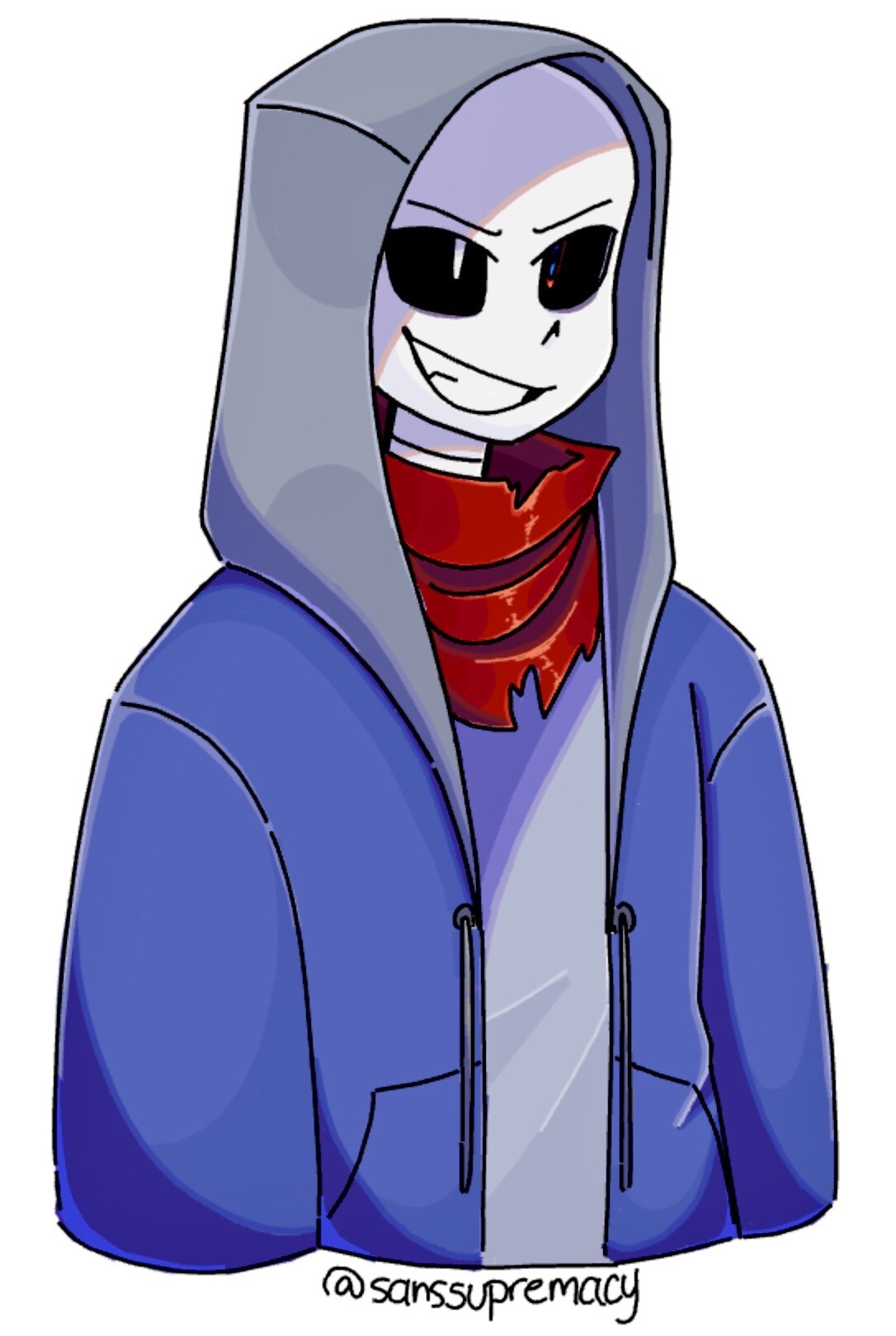 I drew dusttale sans in the art style of underverse : r/Undertale